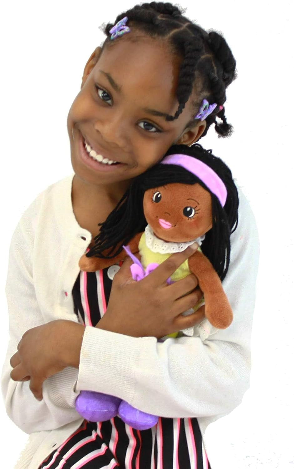 14" Soft Baby Doll for Girls (Kaylie) - Plush Rag Doll for Toddlers & Infants, Washable Stuffed Toy with Sensory Fabric Body - Great for Baby Showers, Birthdays & Special Occasions