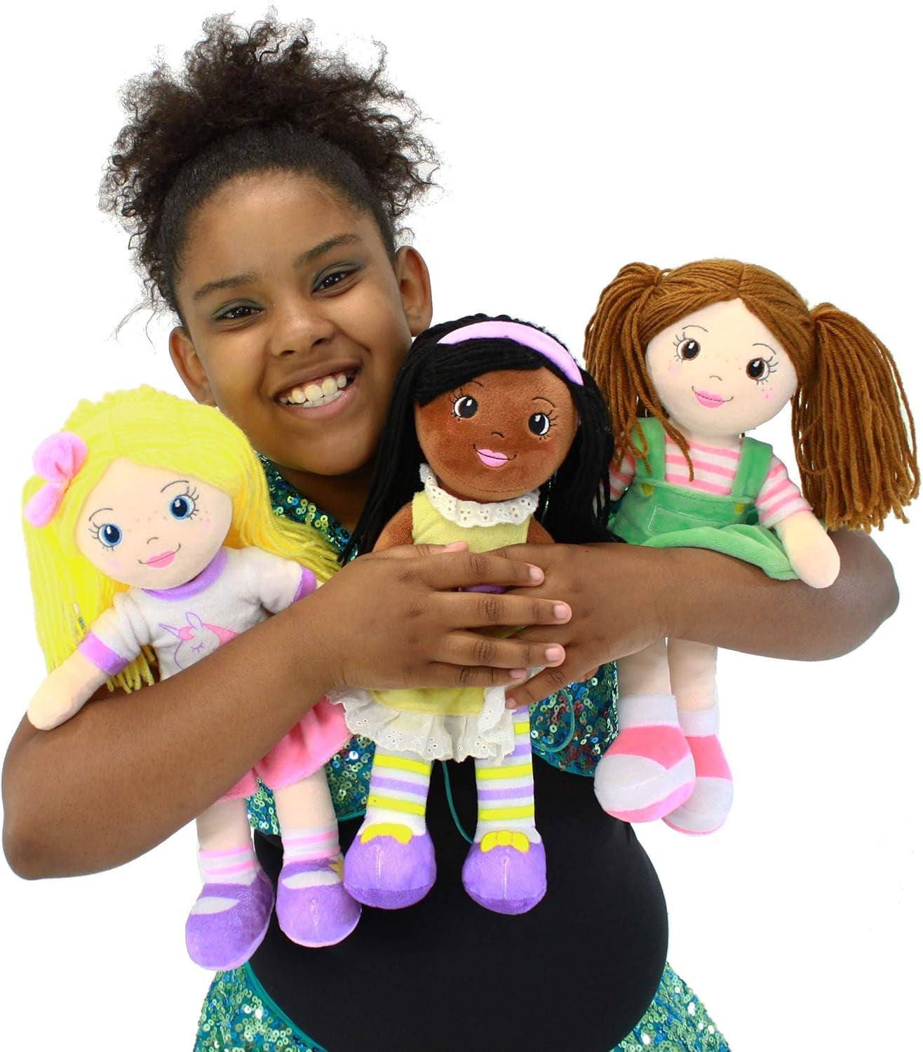 14" Soft Baby Doll for Girls (Kaylie) - Plush Rag Doll for Toddlers & Infants, Washable Stuffed Toy with Sensory Fabric Body - Great for Baby Showers, Birthdays & Special Occasions