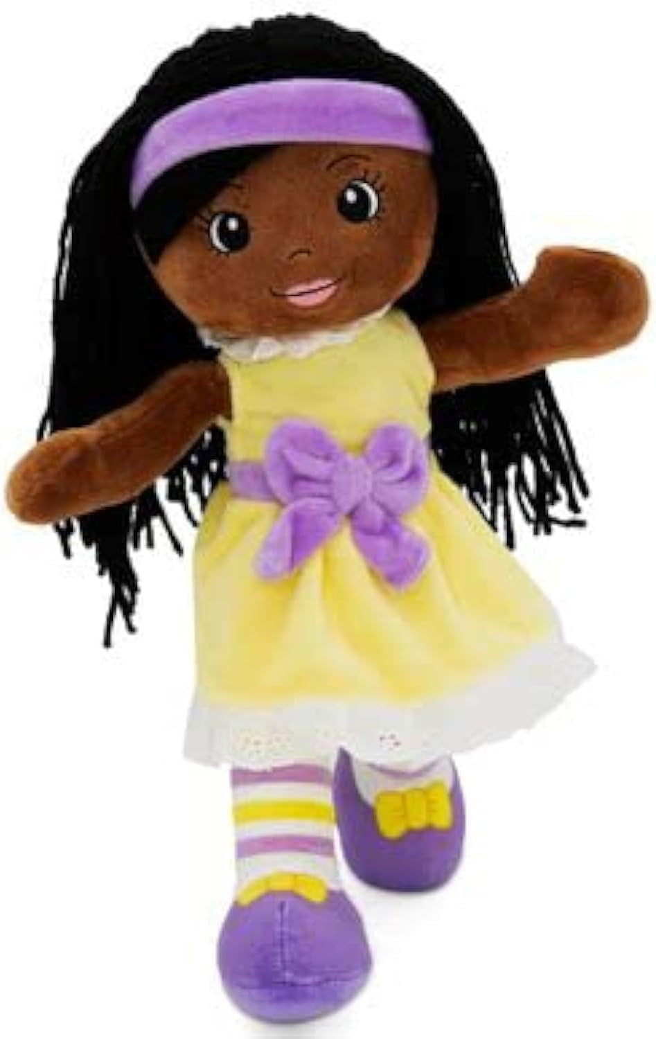 14" Soft Baby Doll for Girls (Kaylie) - Plush Rag Doll for Toddlers & Infants, Washable Stuffed Toy with Sensory Fabric Body - Great for Baby Showers, Birthdays & Special Occasions